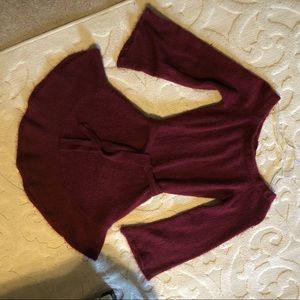 VICI off shoulder burgundy sweater dress S